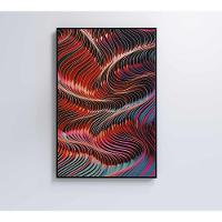 Quadro Abstrato Ondulações 40x60 Cm Tecido Canvas - 3