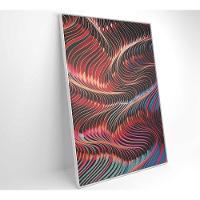 Quadro Abstrato Ondulações 40x60 Cm Tecido Canvas - 6