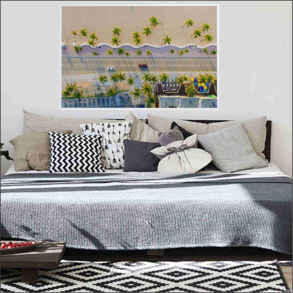Quadro Praia Miami 90x60 Cm Tecido Canvas - 1