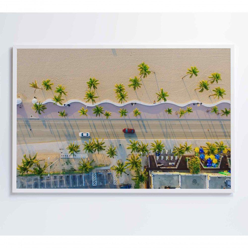 Quadro Praia Miami 90x60 Cm Tecido Canvas - 2