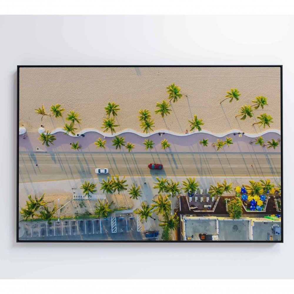 Quadro Praia Miami 90x60 Cm Tecido Canvas - 3
