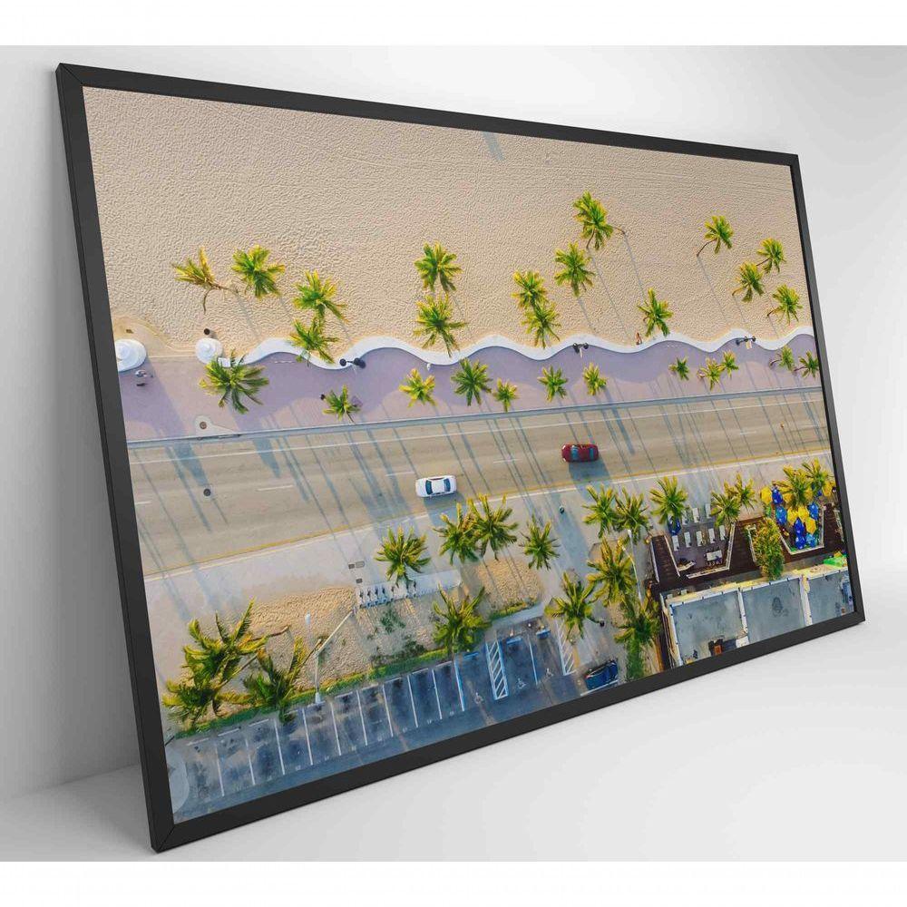 Quadro Praia Miami 90x60 Cm Tecido Canvas - 6