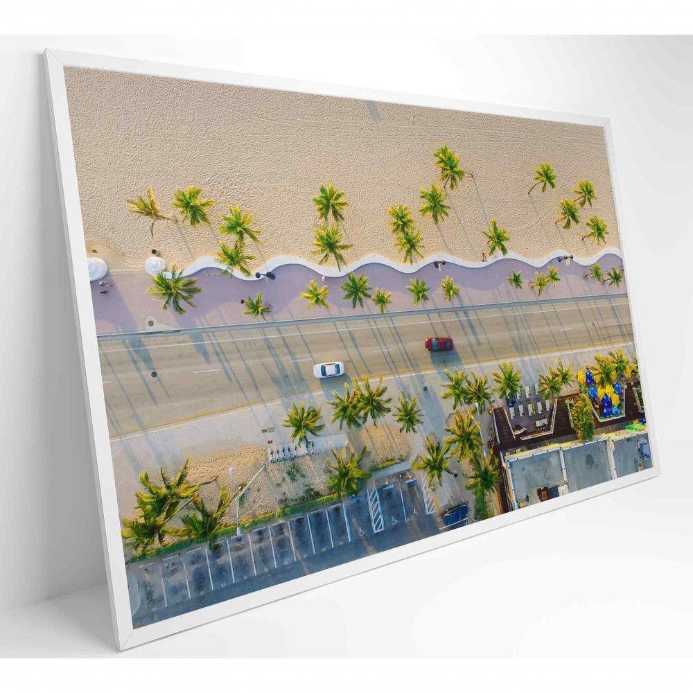 Quadro Praia Miami 90x60 Cm Tecido Canvas - 9
