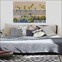 Quadro Praia Miami 90x60 Cm Tecido Canvas - 1