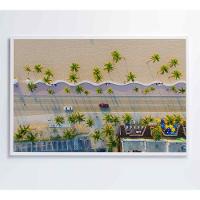 Quadro Praia Miami 90x60 Cm Tecido Canvas - 2
