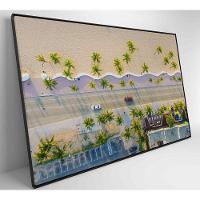 Quadro Praia Miami 90x60 Cm Tecido Canvas - 5