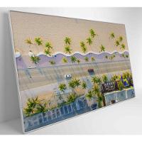 Quadro Praia Miami 90x60 Cm Tecido Canvas - 8