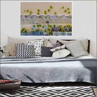 Quadro Praia Miami 120x80 Cm Vidro Impresso