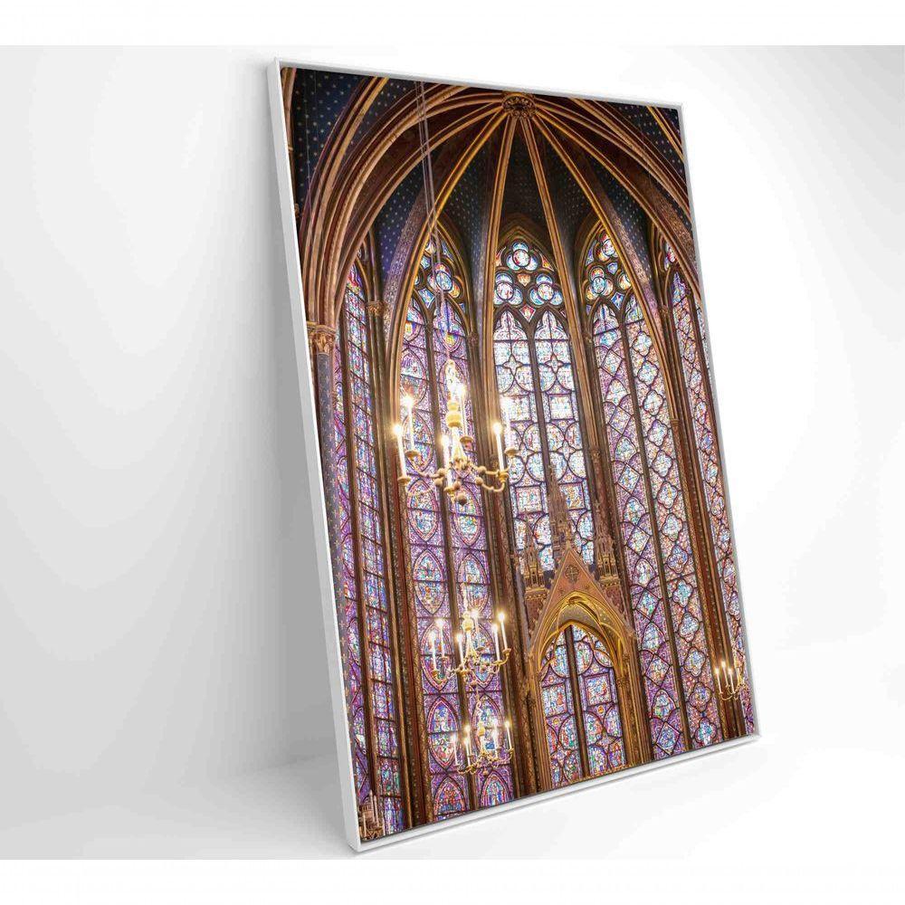 Quadro Arquitetura Vitrais 40x60 Cm Tecido Canvas - 5