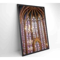 Quadro Arquitetura Vitrais 40x60 Cm Tecido Canvas - 6