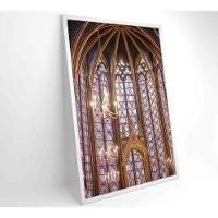 Quadro Arquitetura Vitrais 40x60 Cm Tecido Canvas - 7