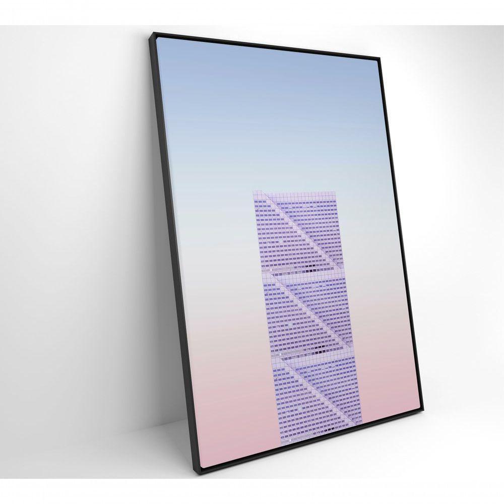 Quadro Arquitetura Diagonais 60x90 Cm Tecido Canvas - 4