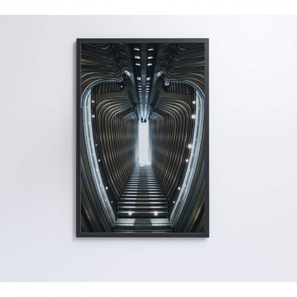 Quadro Arquitetura Oval 60x90 Cm Tecido Canvas - 1