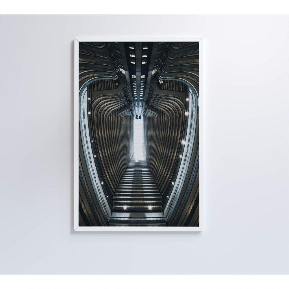 Quadro Arquitetura Oval 60x90 Cm Tecido Canvas - 2