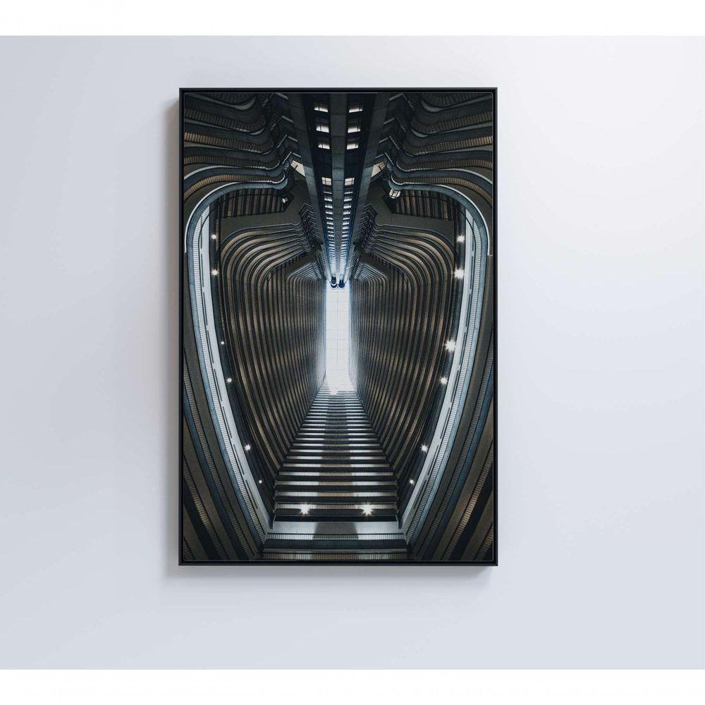 Quadro Arquitetura Oval 60x90 Cm Tecido Canvas - 3