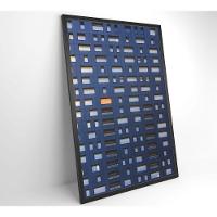 Quadro Arquitetura Retângulos 80x120 Cm Tecido Canvas - 5