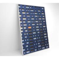 Quadro Arquitetura Retângulos 80x120 Cm Tecido Canvas - 8