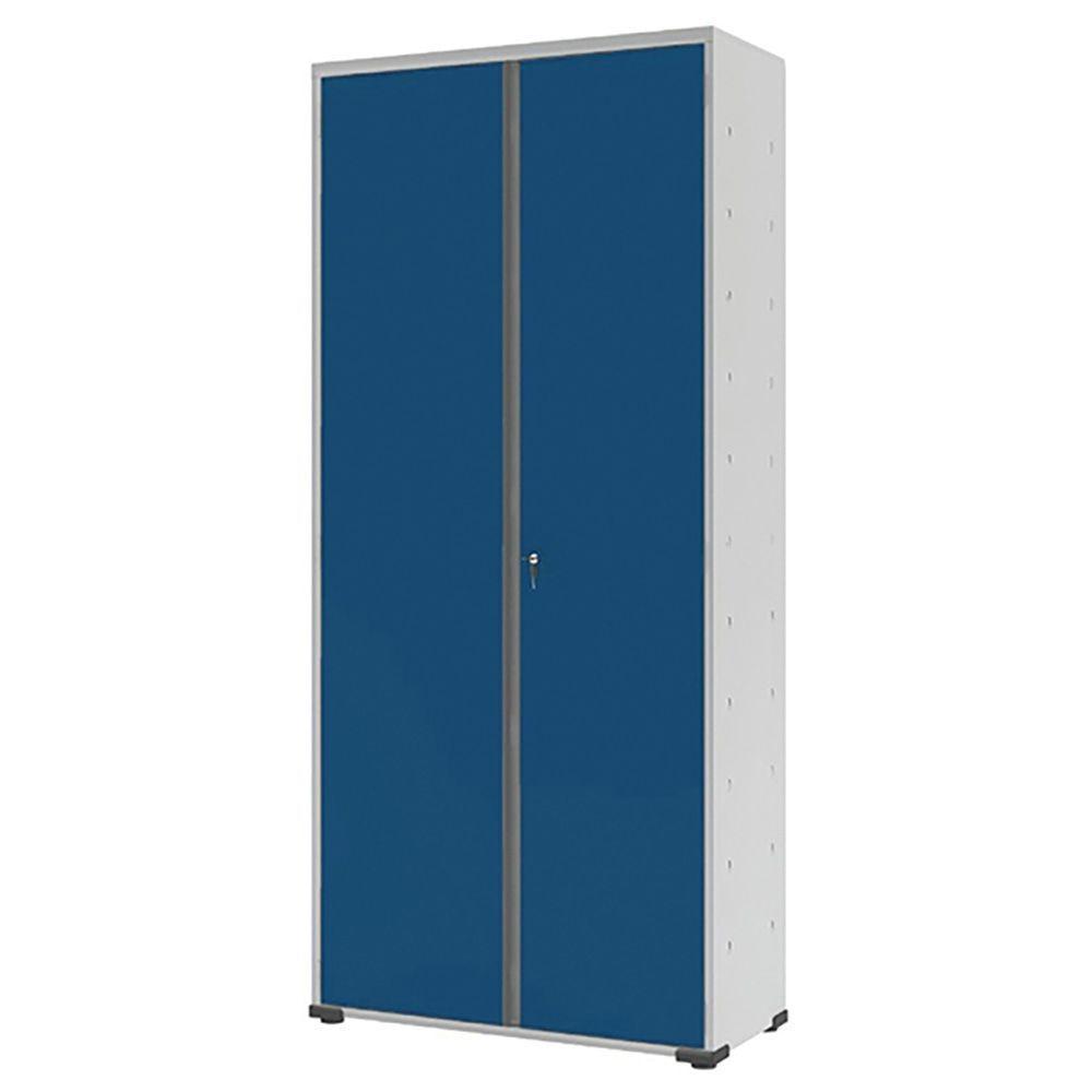Armário Aço Escritório Fechadura 4 Prateleiras Ea301 Azul - 1