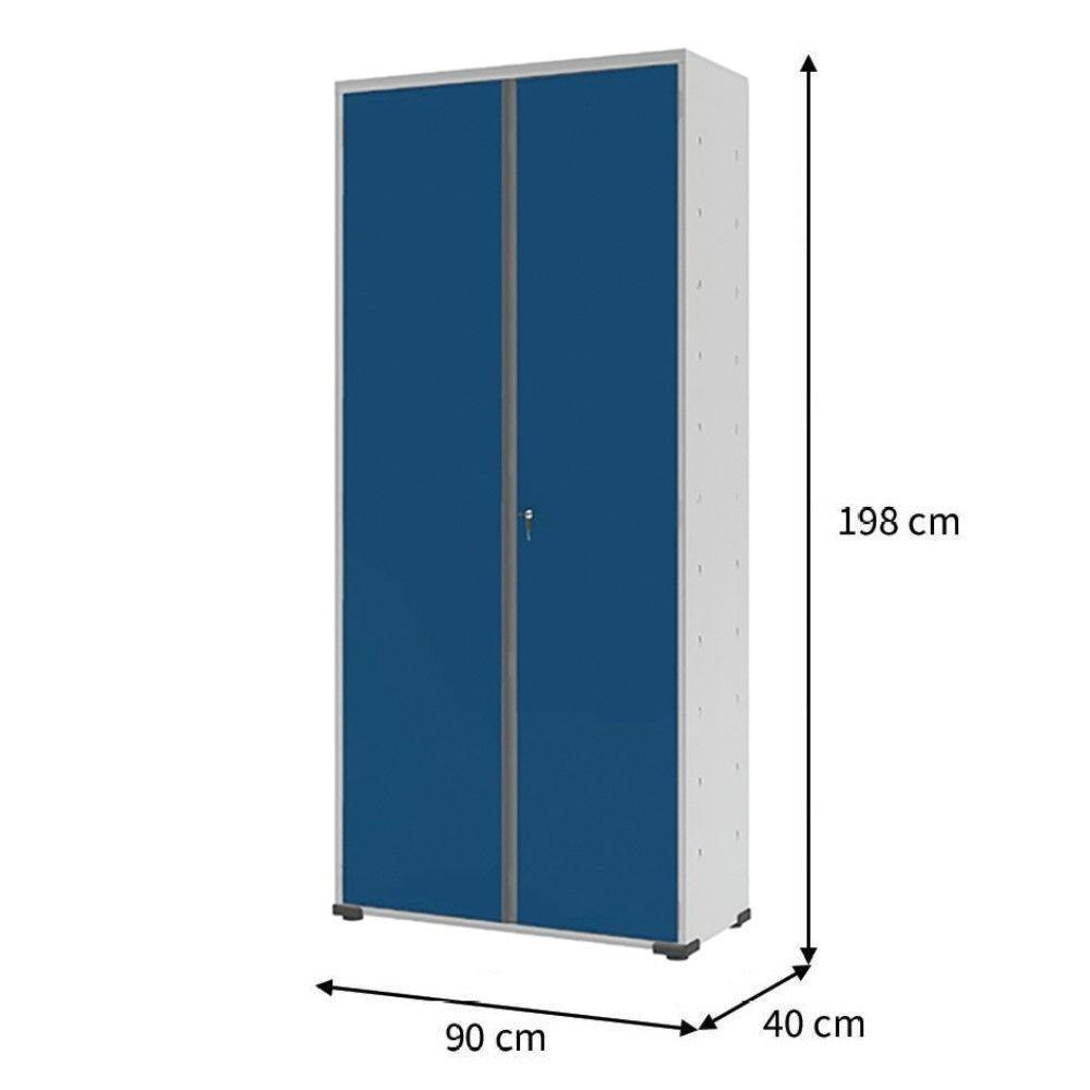 Armário Aço Escritório Fechadura 4 Prateleiras Ea301 Azul - 5