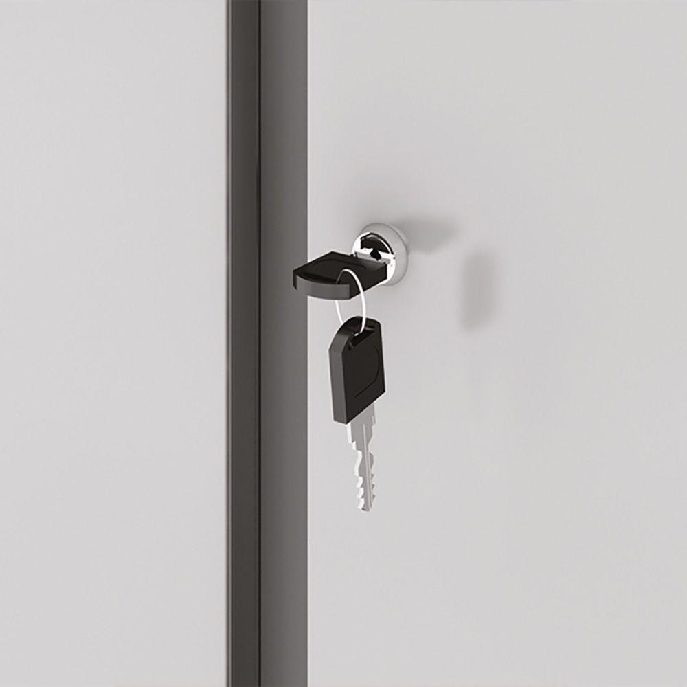 Armário Aço Escritório Fechadura 4 Prateleiras Ea301 Azul - 8