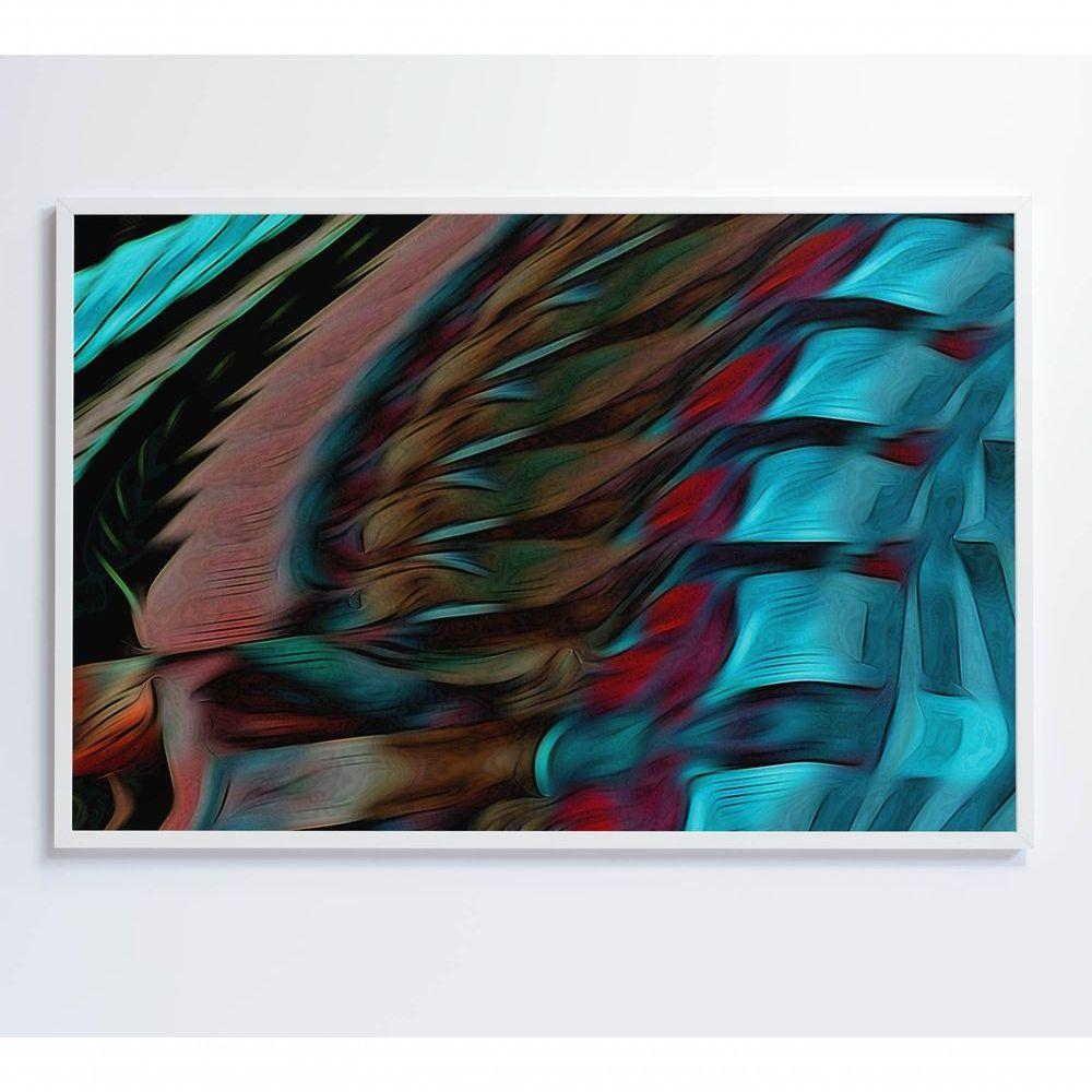 Quadro Abstrato Curvas 60x40 Cm Tecido Canvas - 6