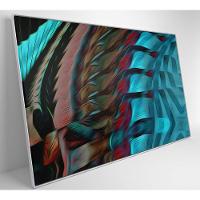 Quadro Abstrato Curvas 60x40 Cm Tecido Canvas - 7