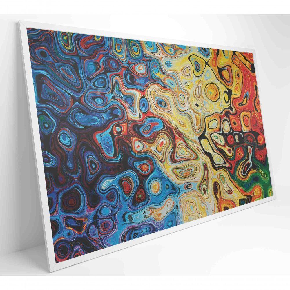 Quadro Abstrato Amebas 60x40 Cm Tecido Canvas - 6