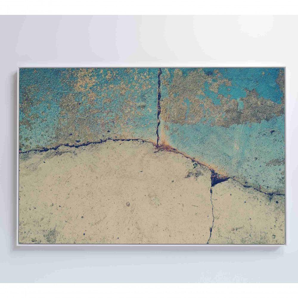 Quadro Abstrato Rachadura 90x60 Cm Tecido Canvas - 1