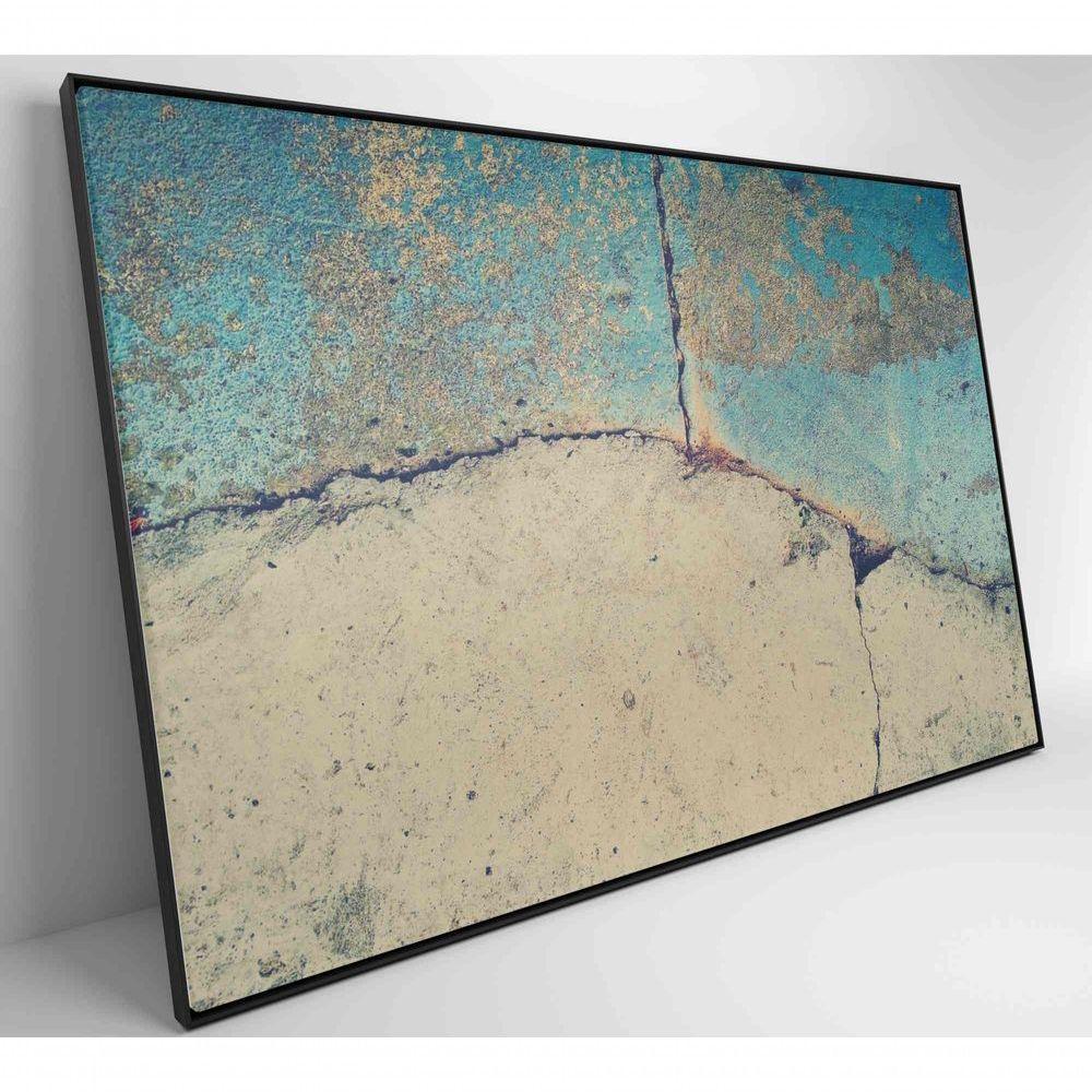 Quadro Abstrato Rachadura 90x60 Cm Tecido Canvas - 4