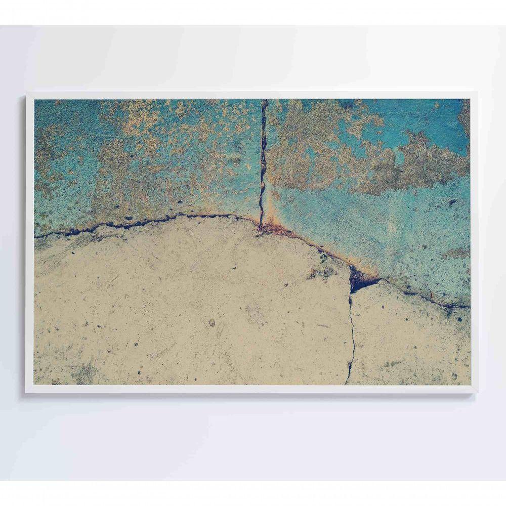 Quadro Abstrato Rachadura 90x60 Cm Tecido Canvas - 6