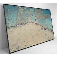 Quadro Abstrato Rachadura 90x60 Cm Tecido Canvas