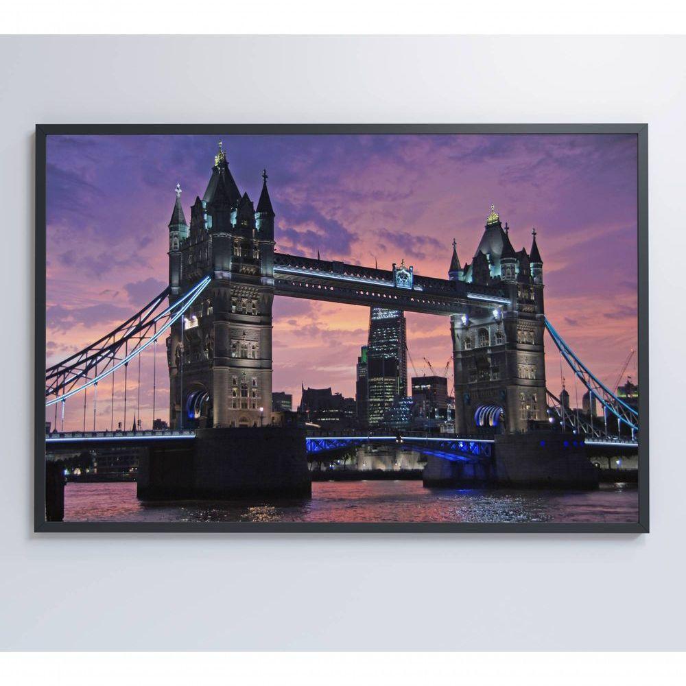 Quadro Ponte Da Torre 60x40 Cm Tecido Canvas - 5