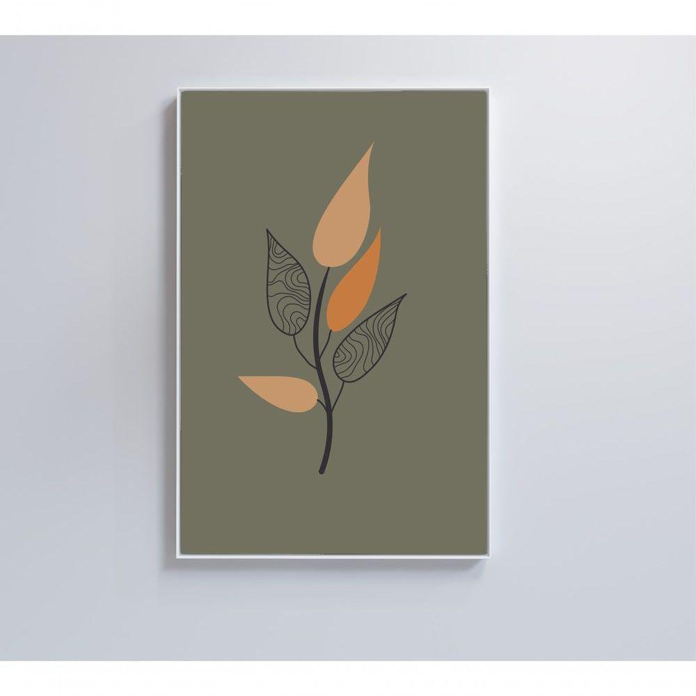 Quadro Abstrato Flores 3 40x60 Cm Vidro Impresso - 1