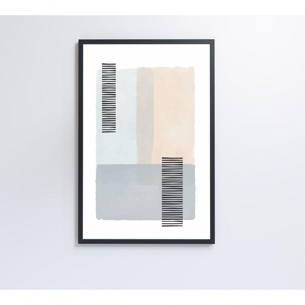 Quadro Abstrato Rosa E Azul 2 60x90 Cm Vidro Impresso - 2