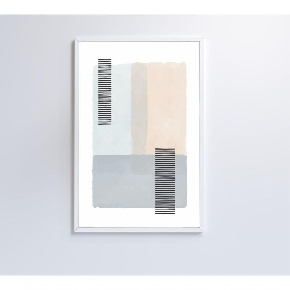 Quadro Abstrato Rosa E Azul 2 60x90 Cm Vidro Impresso - 4