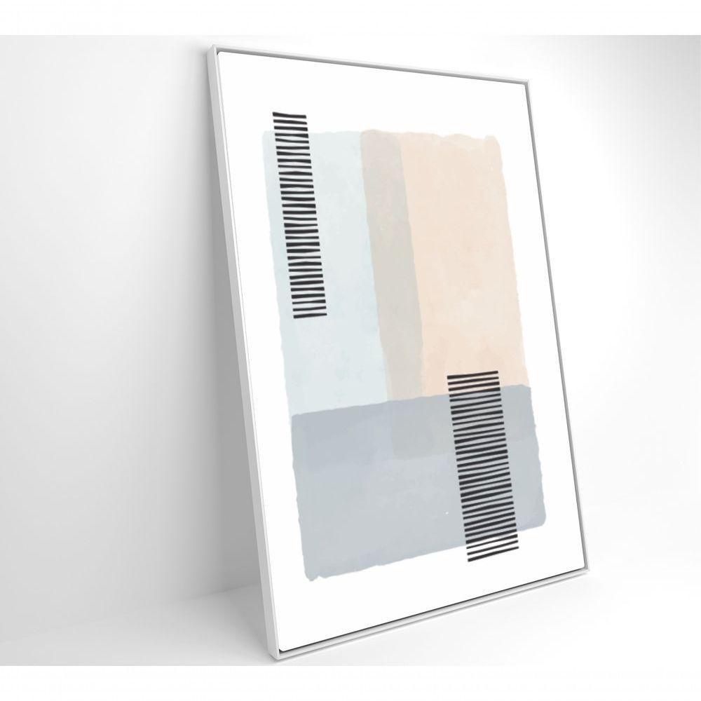 Quadro Abstrato Rosa E Azul 2 60x90 Cm Tecido Canvas - 6