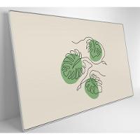 Quadro Folhas Em Linhas 60x40 Cm Tecido Canvas - 11