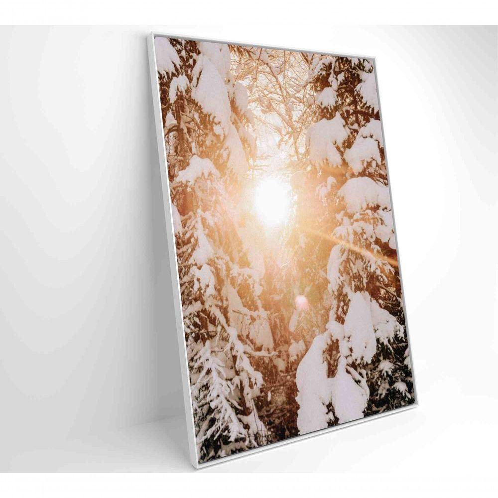 Quadro Nascer Do Sol Na Neve 120x80 Cm Tecido Canvas - 6