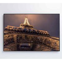 Quadro Torre Eiffel Iluminada 60x40 Cm Tecido Canvas - 2