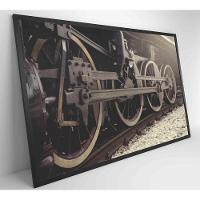 Quadro Rodas Trem Clássico 60x40 Cm Tecido Canvas - 7