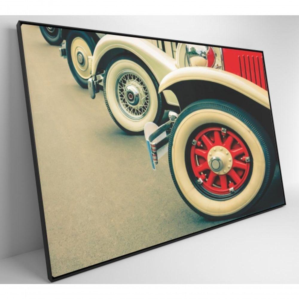 Quadro Rodas Carros Classicos 60x40 Cm Tecido Canvas - 6