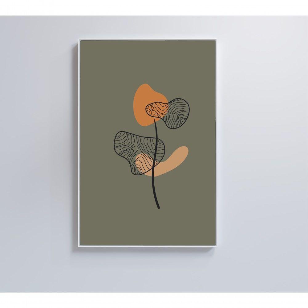 Quadro Abstrato Flores 2 60x90 Cm Tecido Canvas - 1