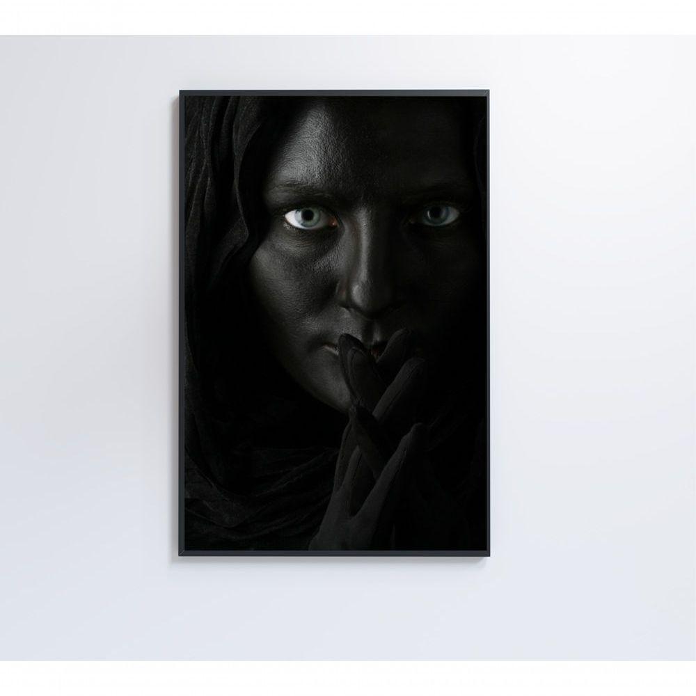 Quadro Mulher Dark Face 60x90 Cm Tecido Canvas - 2