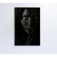 Quadro Mulher Dark Face 60x90 Cm Tecido Canvas - 2