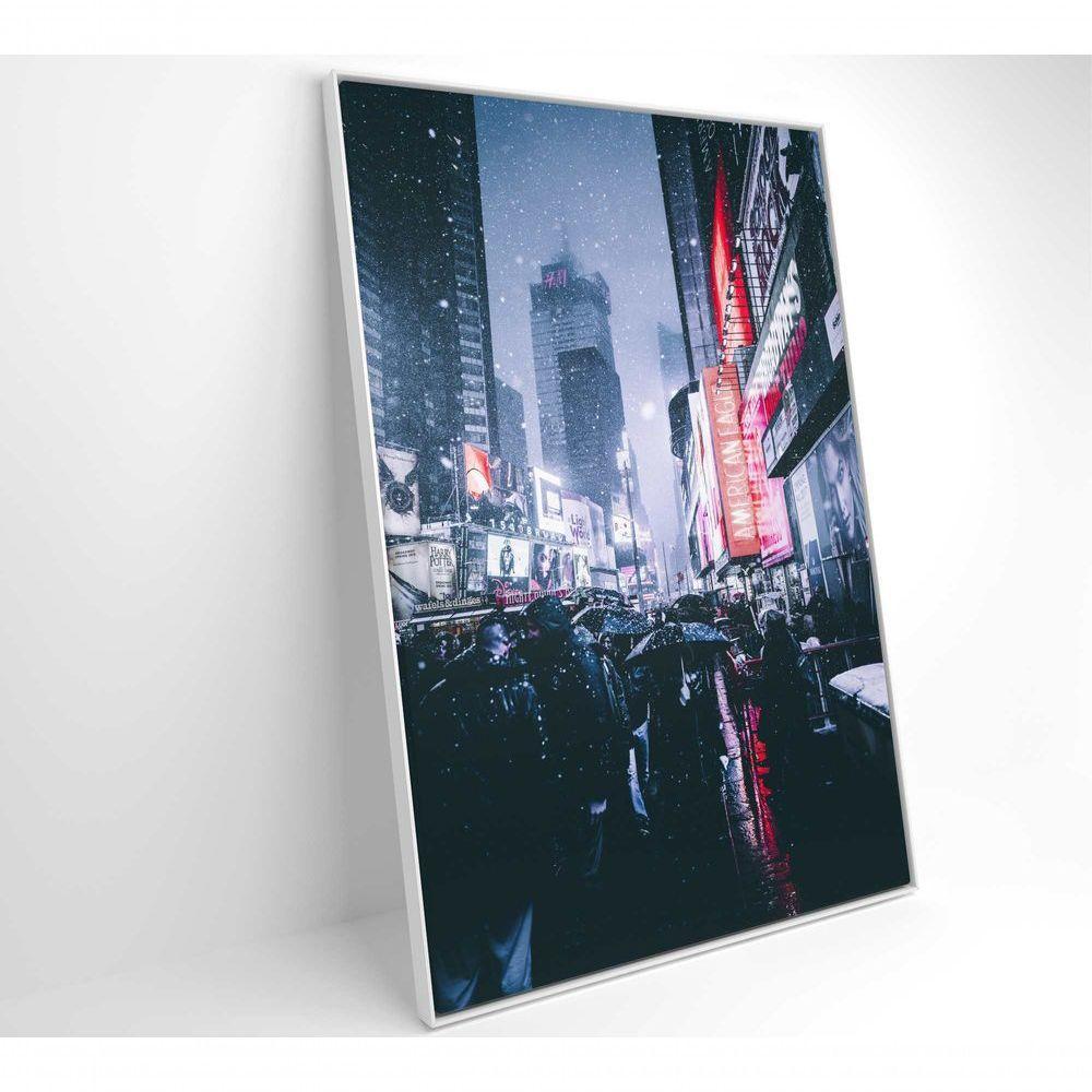 Quadro Times Square Neve 80x120 Cm Vidro Impresso - 6