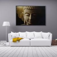 Quadro Buda Face 60x40 Cm Tecido Canvas - 1