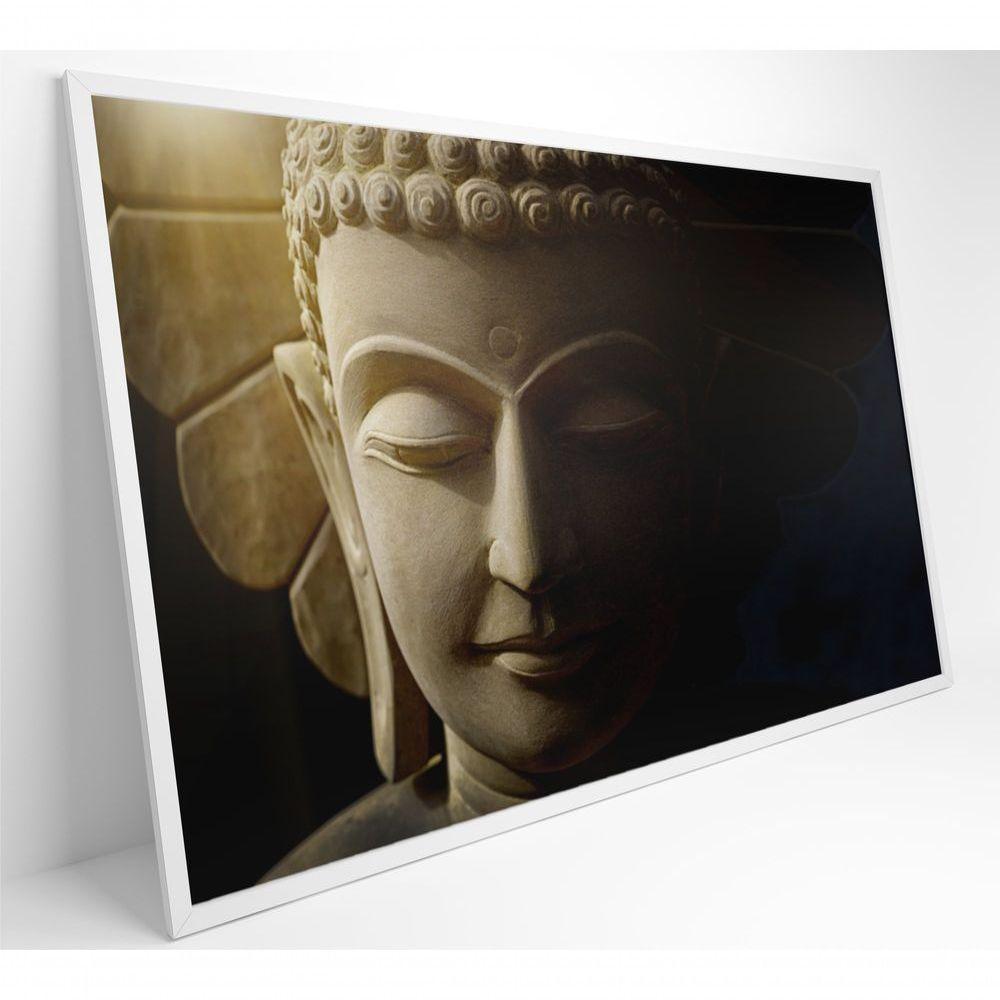 Quadro Buda Face 90x60 Cm Tecido Canvas - 9
