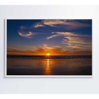 Quadro Por Do Sol Em Cape Town 120x80 Cm Tecido Canvas - 1