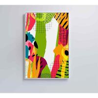 Quadro Pintura Aquarela Tropical 1 120x80 Cm Tecido Canvas - 1