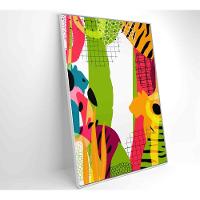 Quadro Pintura Aquarela Tropical 1 120x80 Cm Tecido Canvas - 6